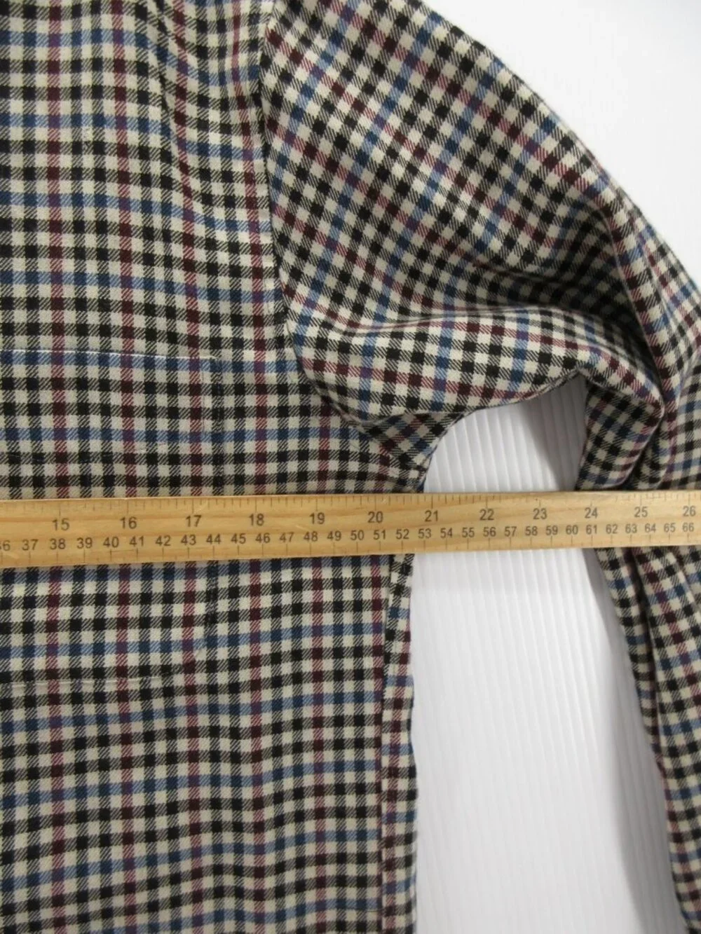 Aquas cutum Of London Shirt Medium Wool Plaid Button Down Heritage
